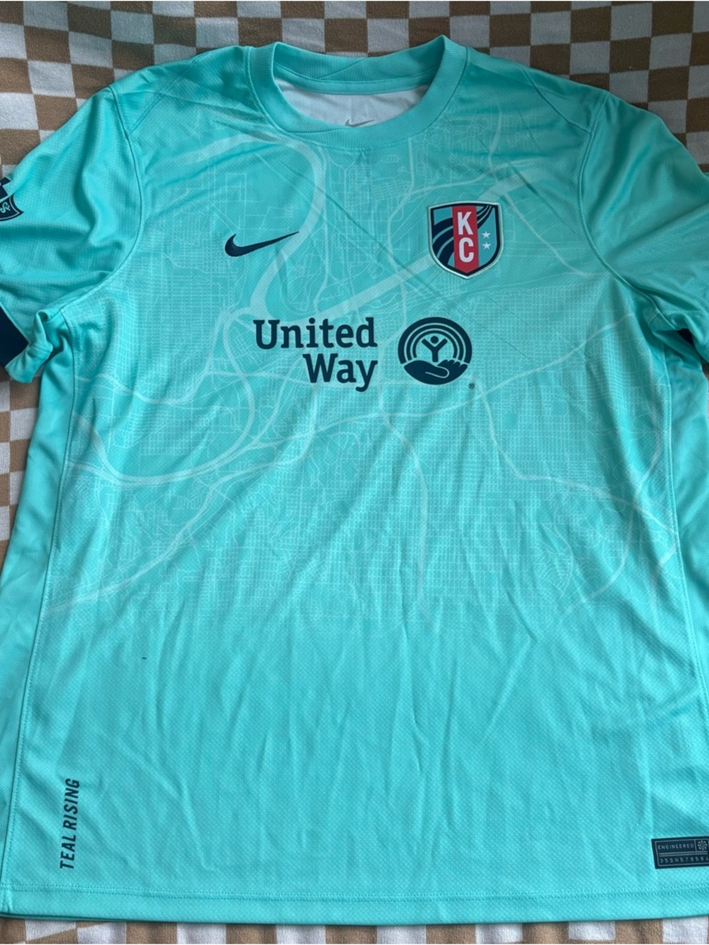 KC Current Teal Soccer Jersey by Nike